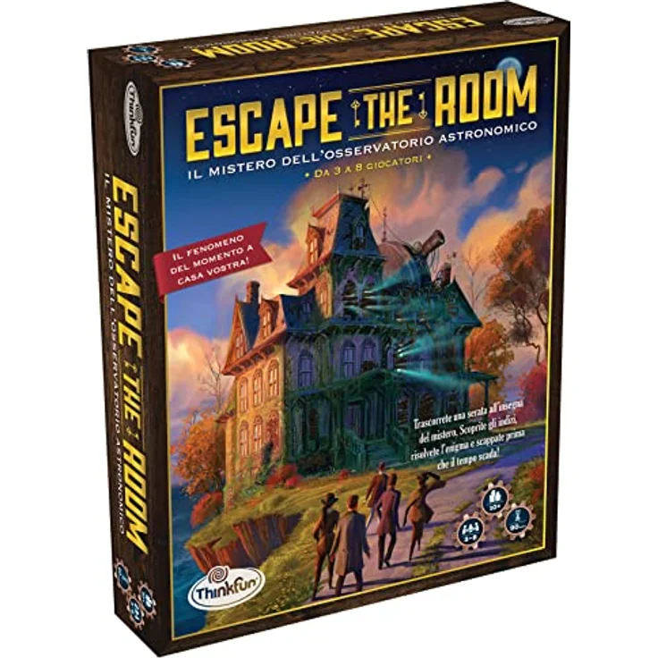 ThinkFun Escape The Room - Das Geheimnis des Astronomischen Observatoriums, Brettspiel für 3-8 Spieler, italienische Ausgabe, ab 13 Jahren, Spieldauer 90 Minuten – Bild 1