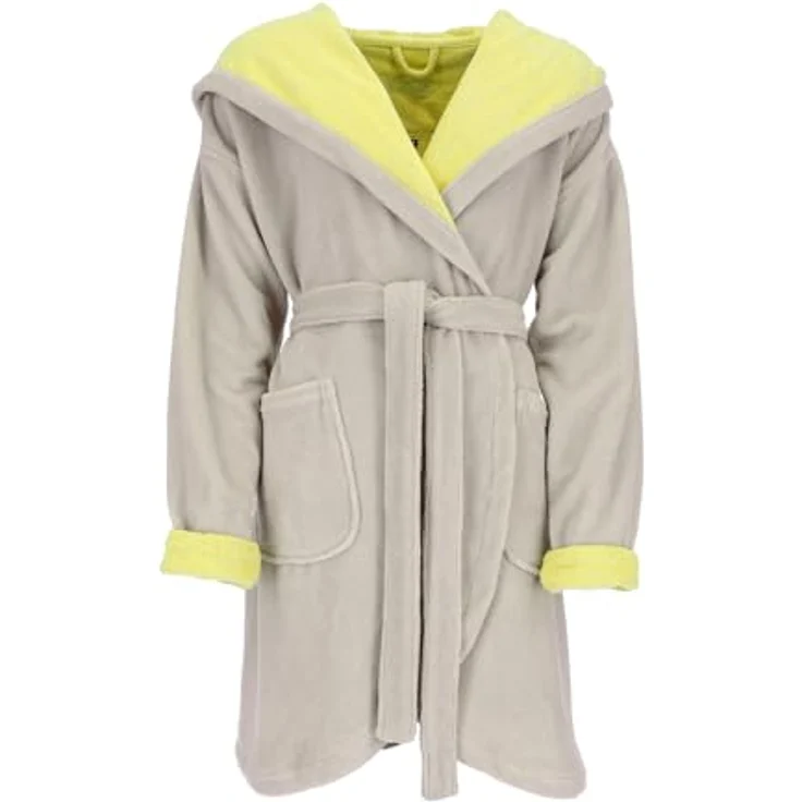 Vossen Bademantel Runa, Beige, leichter Baumwoll-Viskose-Mix, Damen, lässiger Schnitt, schnell trocknend – Bild 1