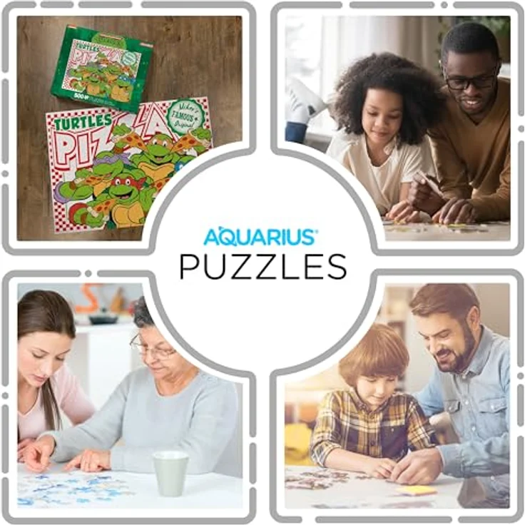 AQUARIUS TMNT Pizza Puzzle, 500 Teile Puzzlespiel mit blendfreier Oberfläche, Präzisionspassform, offiziell lizenziert, 14x19 Zoll – Bild 4