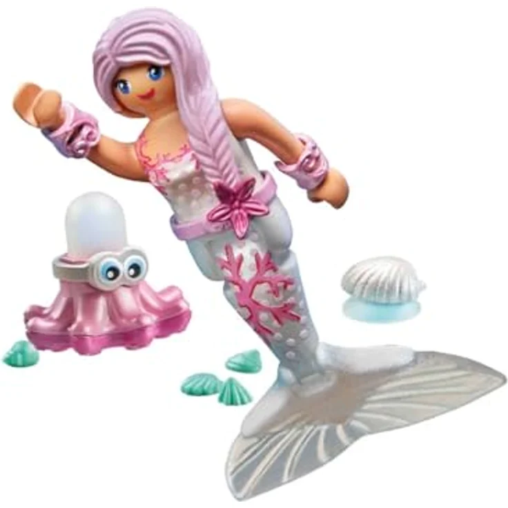 Playmobil® 71477, Meerjungfrau mit Spritzkrake, Unterwasserabenteuer-Set mit Wasser-Pipette – Bild 2