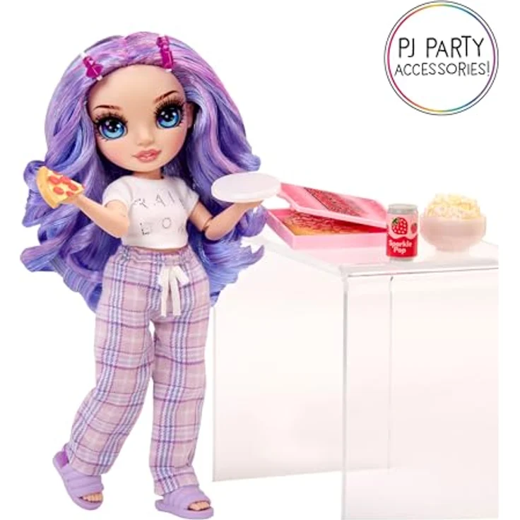 Rainbow High Anziehpuppe Junior High PJ Party Fashion Doll Violet (Purple) – Bild 5