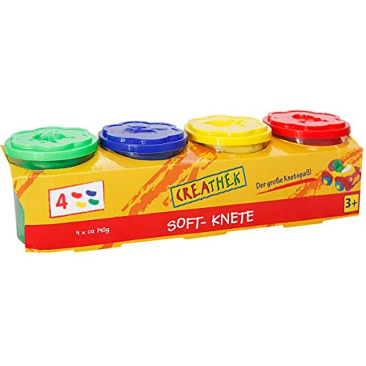 Creathek Knete 4er Set Grundfarben 560 g
