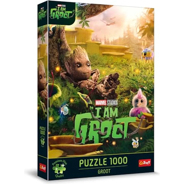 Trefl 10834 Avengers Groot Premium Plus Quality Groot-1000 Elemente Puzzle - Ideale Anpassung der Teile, für Erwachsene und Kinder ab 12 Jahren, Mehrfarben