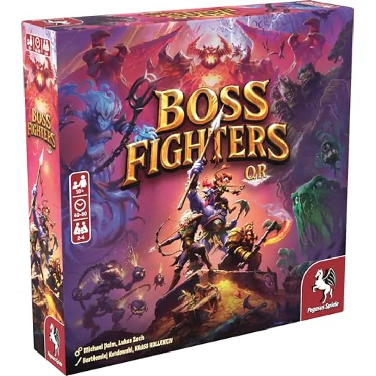 Pegasus Spiele Boss Fighters QR (English Edition), Brettspiel für Familien mit strategischem Gameplay