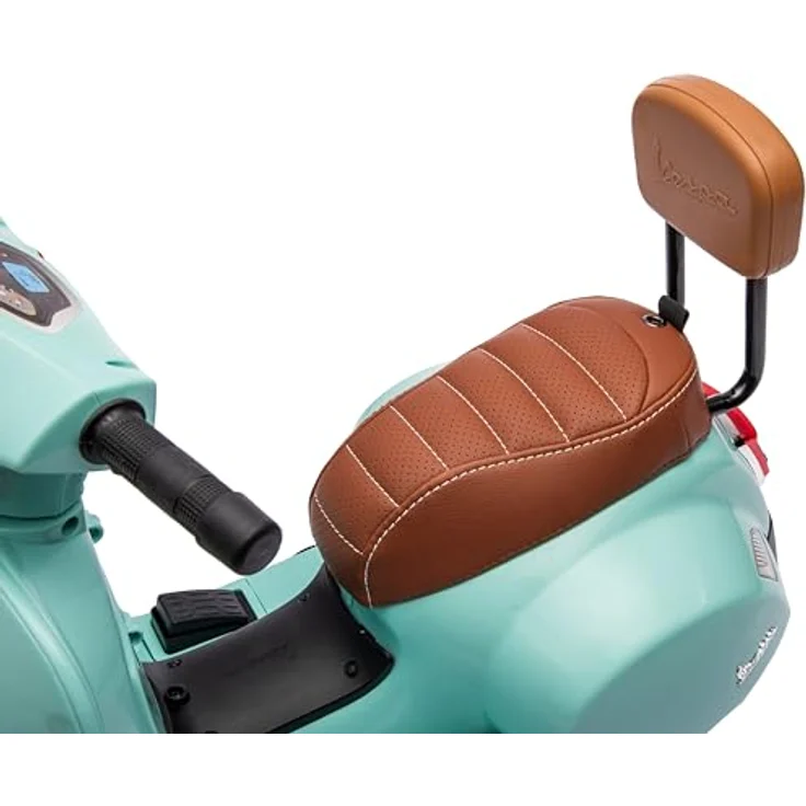 Sun Baby Vespa Elektroroller Kinderfahrzeug Scooter (Grün mit Rückenlehne) – Bild 5