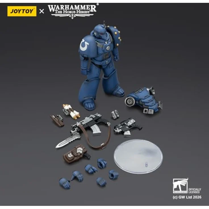 Joy Toy JT02960, Warhammer The Horus Heresy Actionfigur Ultramarines MKVI Tactical Legionary, 12 cm, detailreiche und bewegliche Figur mit Zubehör für Tabletop-Spiel – Bild 6