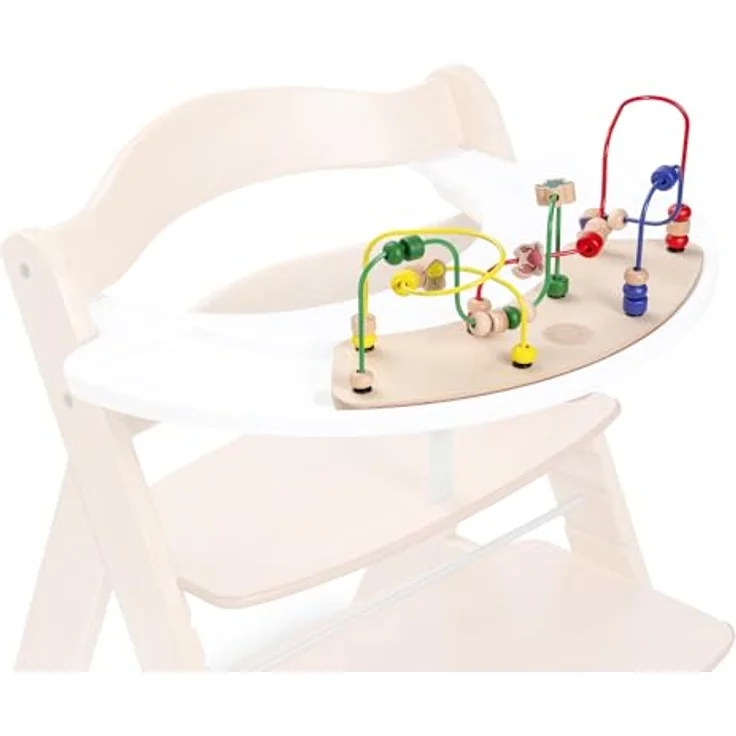 hauck Play Moving, Water Animals - Motorikschleife ab 12 Monaten, Kompatibel mit Play Tray Spielbrett für Alpha+, Beta+ und Arketa Holzhochstuhl, Baby Holz Spielzeug Fördert Auge Hand Koordination – Bild 1