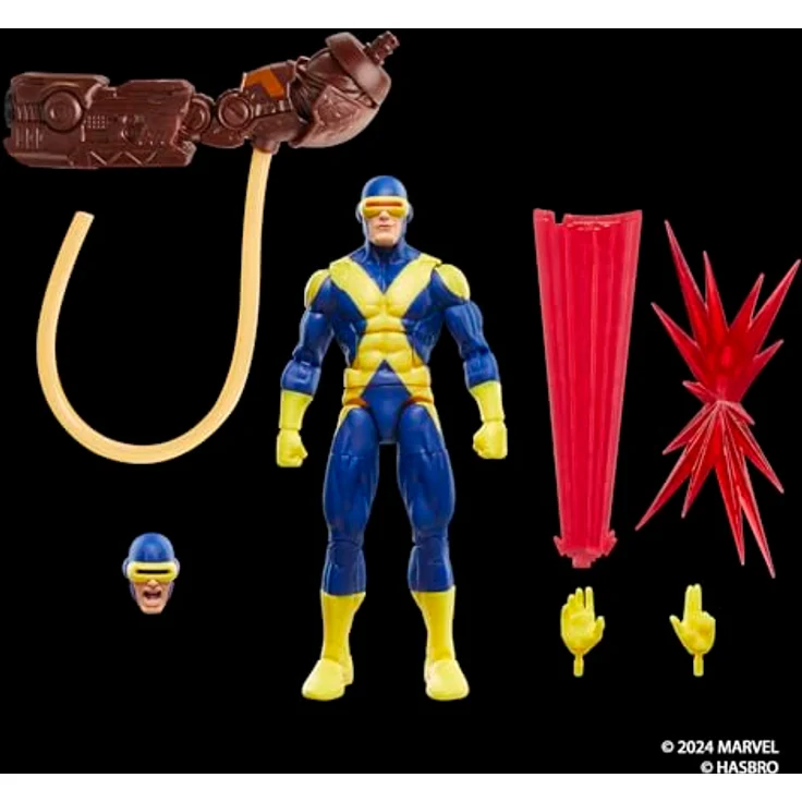Hasbro Marvel Legends Marvel X-Men Cyclops Actionfigur 15 cm mit 5 Accessoires, gelb – Bild 10