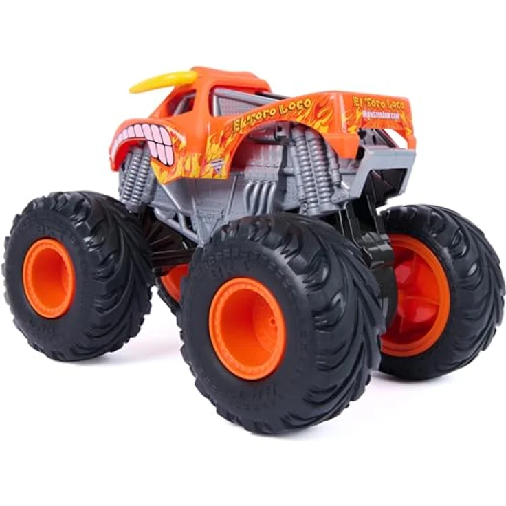 Nobrand Monster Jam 1:18 Rev 'N Roar El Toro Loco, ferngesteuertes Spielzeugauto mit Allradantrieb und ikonischem Sound – Bild 3