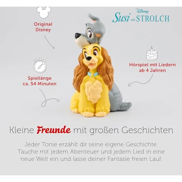 tonies Hörspielfigur Disney - Susi & Strolch, spannendes Abenteuer mit kleinen Hunden – Bild 4