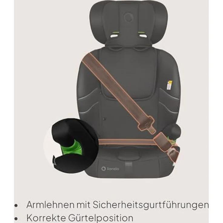lionelo Autokindersitz LEVI FIX I-SIZE, geeignet für Kinder von 76-150 cm, Dri-Seat, ISOFIX, TopTether, 10-fach verstellbare Kopfstütze – Bild 4