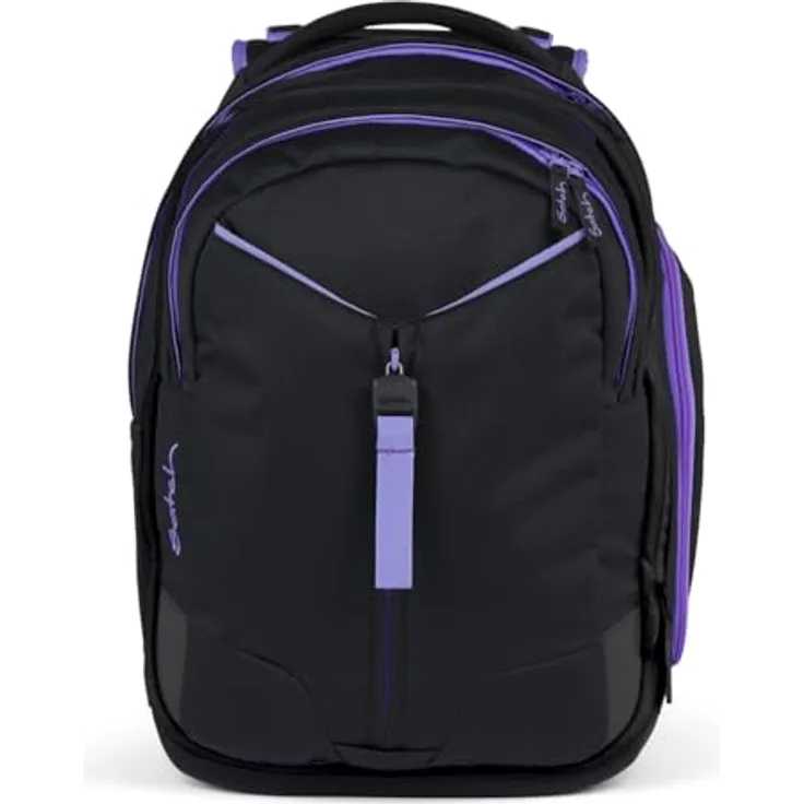 Satch Match Schulrucksack Purple Phantom, ergonomisch, reflektierend, 2 Hauptfächer, 1 Organizerfach