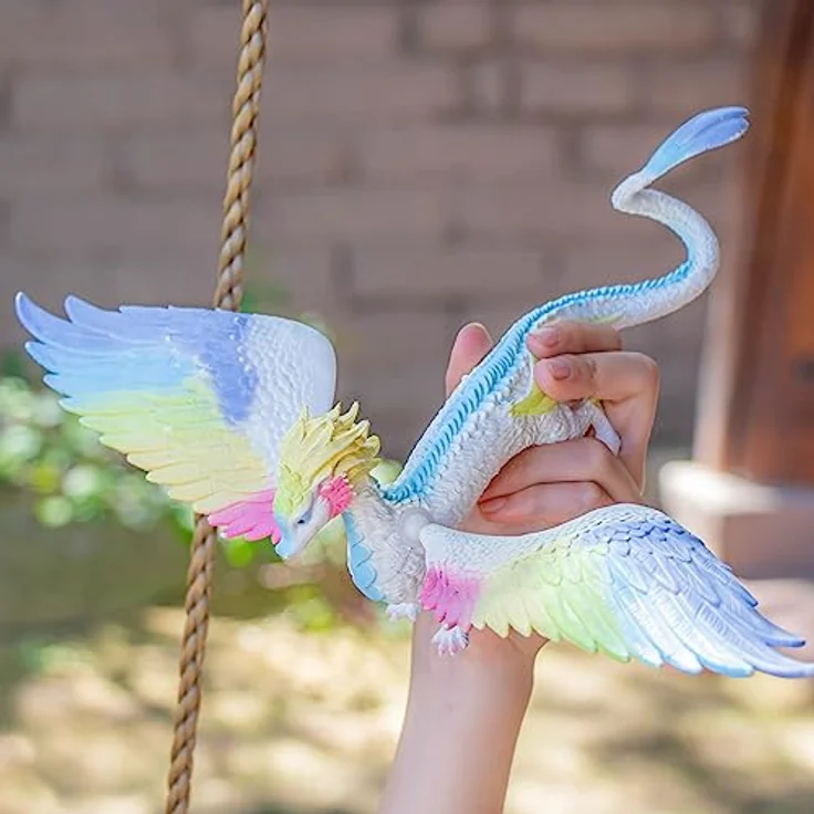 SCHLEICH Regenbogendrache Winddrachen mit beweglichen Flügeln und Glitzer, für Kinder von 5-12 Jahren – Bild 3