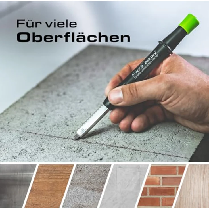 Pica Marker 6060, nachfüllbarer Zimmermanns-Druckbleistift mit Automatischem Minenvorschub und präziser Kantenführung, Graphitmine 2B – Bild 7