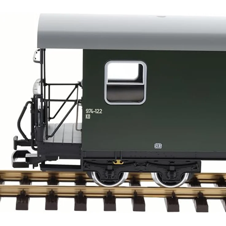 LGB 36380G Gepäckwagen der SOEG, Modelleisenbahn-Wagen mit originaltreuer Farbgebung, 57,5 cm Länge – Bild 5