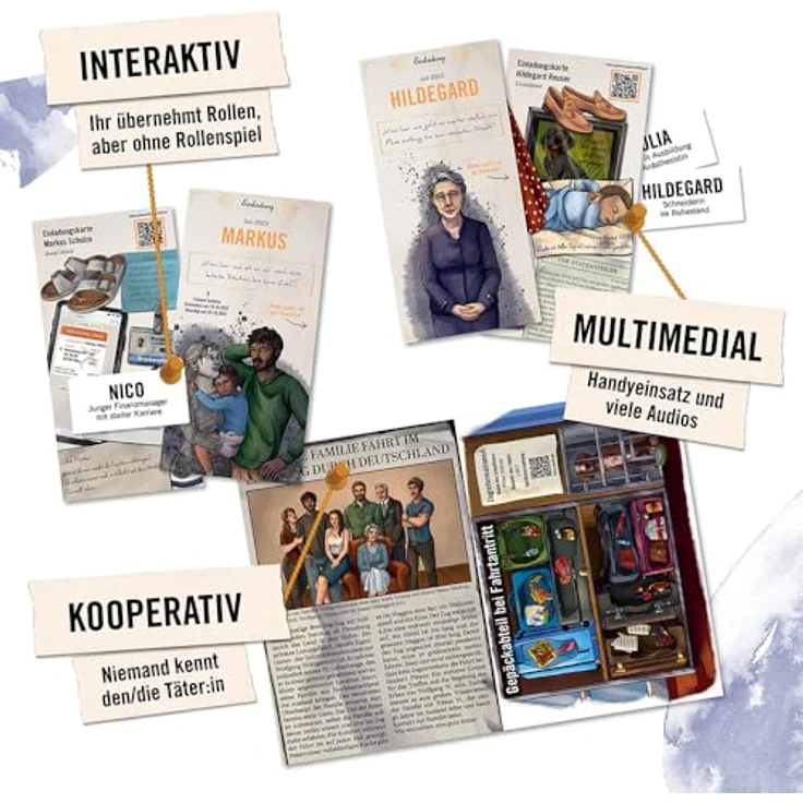 Hidden Games Hangover - Express in den Tod - Interaktives Krimierlebnis auf Deutsch - Realistisches Krimispiel mit vielen Escape-Room-Elementen - Brettspiel – Bild 4
