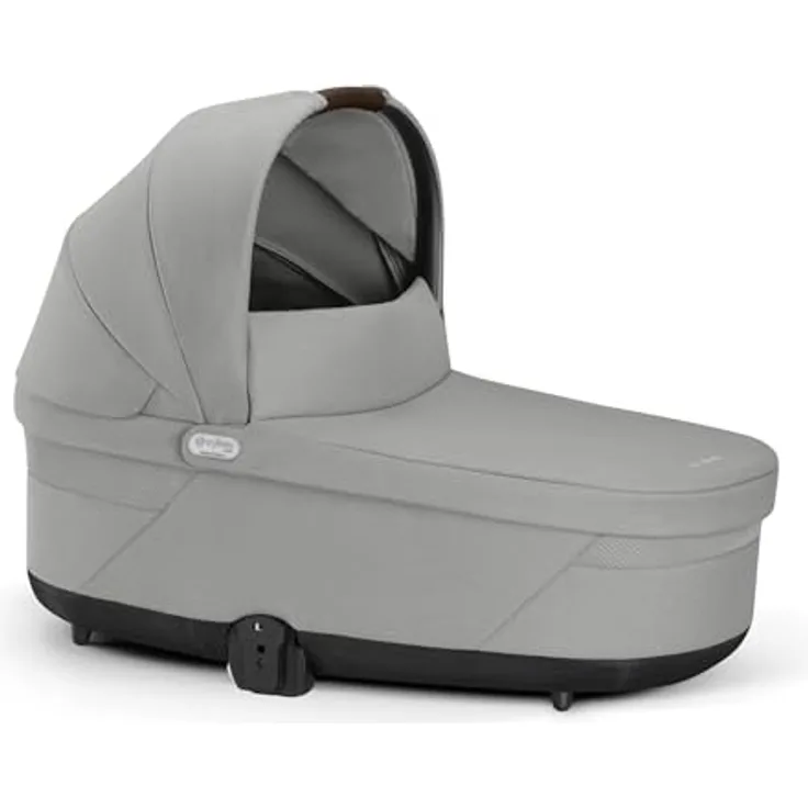 Cybex Gold PU1 Cot S Lux Kinderwagen, Steingrau, mit gemütlichem Innenraum und weicher Matratze
