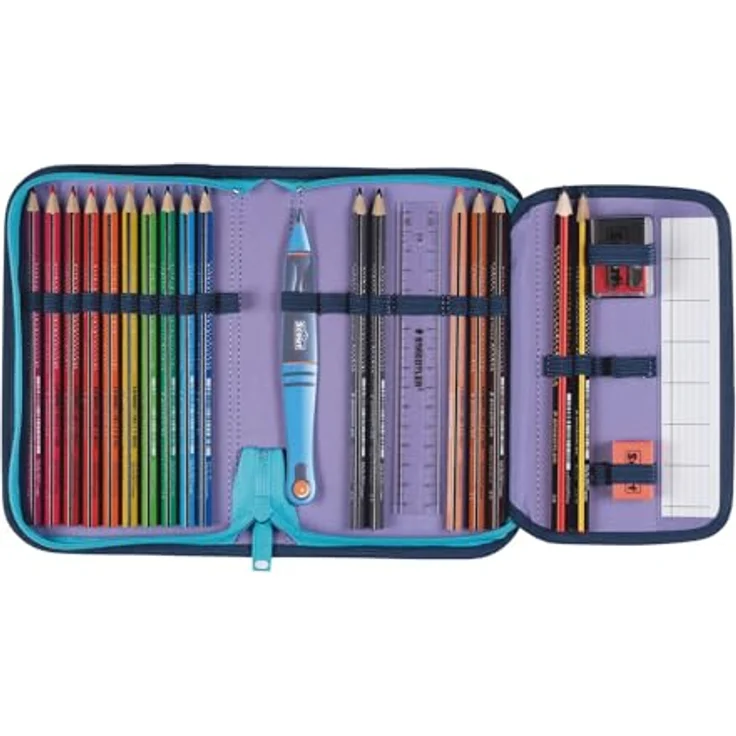 Scout Genius DIN Pretty Star 2024, Schulranzen-Set 4-tlg. mit höhenverstellbaren Schultergurten, 19 Liter Volumen, stabiler Bodenplatte und Magnetschloss, rosa – Bild 8
