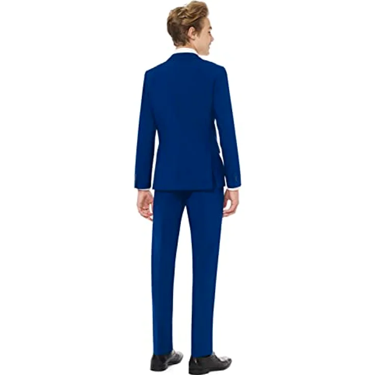 OppoSuits Dunkelblauer Konfirmationsanzug für Jungen, Slim-fit, inkl. Clip-Kravatte, Größe 146-152 – Bild 3