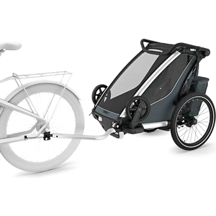Thule Chariot Cross 2, Veloanhänger mit modularen Sitzoptionen für ein oder zwei Kinder und schneller Umwandlung in einen Kinderwagen – Bild 1