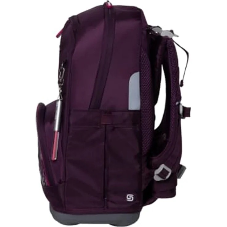 Schneiders Vienna Ergoplus Berry Blossom, 7-tlg. Schulranzen mit ergonomischem Design, 21 Liter Volumen, wasserabweisend und recyceltem Material – Bild 7