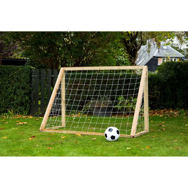 Euro Play Homegoal Classic Mini, robustes Fussballtor aus wetterfestem Kiefernholz für Kinder, kompakte Masse, Holzoptik