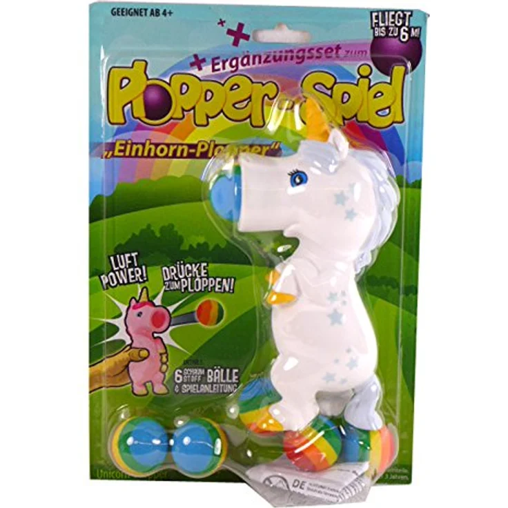 Leif - Einhorn Plopper, sortiert (rosa u. weiß) – Bild 2