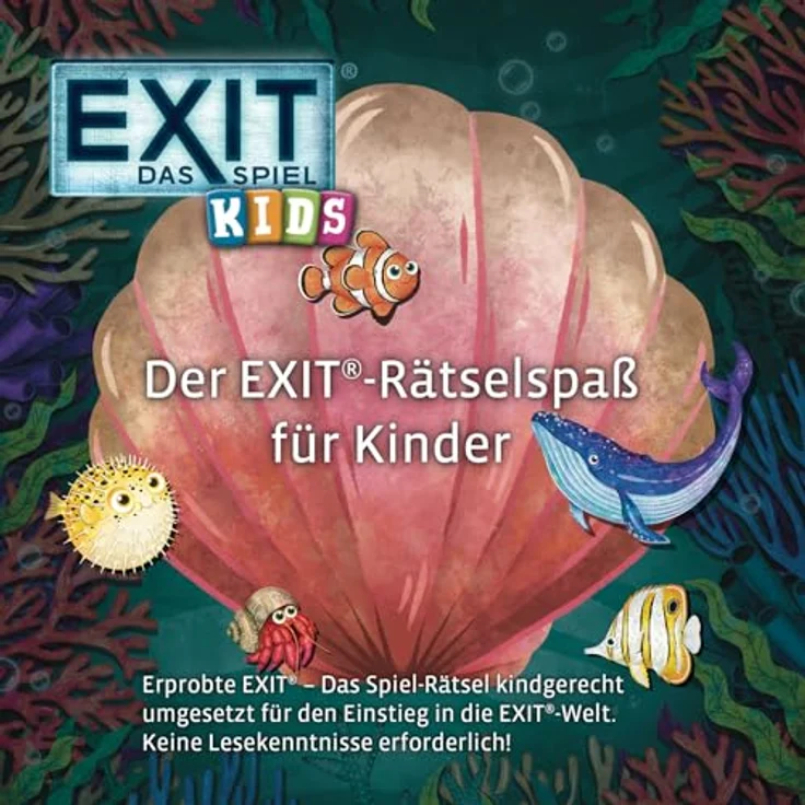 KOSMOS EXIT® Kids Rätselspaß im Meer, Experimentierkasten mit 36 Rätsel-Karten und wiederverwendbarem Spielmaterial für 1-4 Spieler ab 5 Jahren – Bild 4