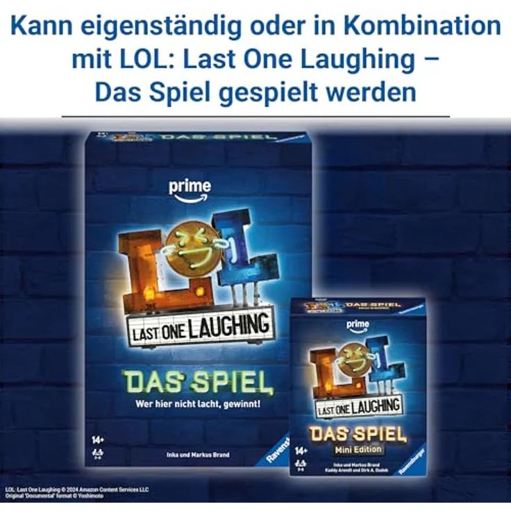 Ravensburger Last One Laughing, Mini Edition - Partyspiel für 3-6 Spieler, ab 14 Jahren, mit 120 Karten und neuen Minispielen – Bild 3
