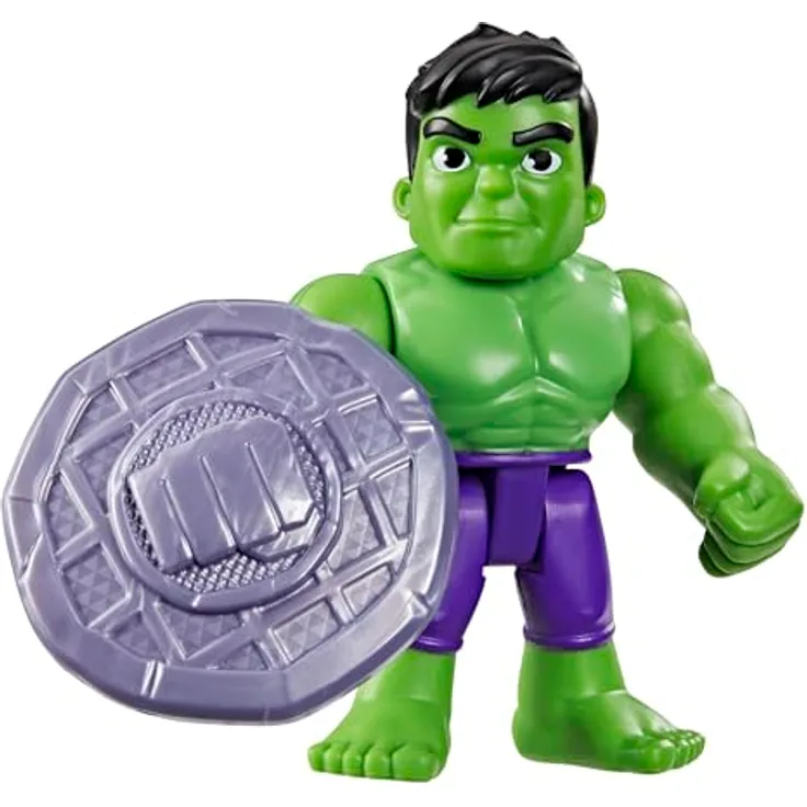 Marvel Spidey und Seine Super-Freunde Hulk Action-Figur, 7,6 cm große bewegliche Figur mit Accessoire, Superhelden-Spielzeug für Kinder ab 3 Jahren