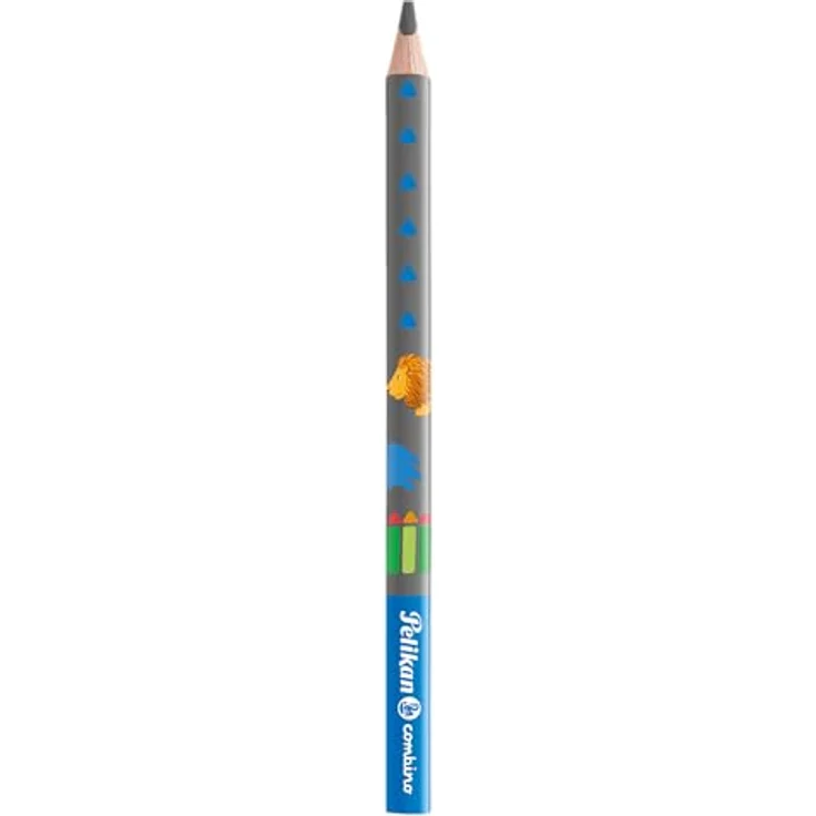 Pelikan Schreiblernbleistift Combino blau, ergonomische Dreikant-Form für Rechts- und Linkshänder, mit Tiermotiven, FSC zertifiziert – Bild 2