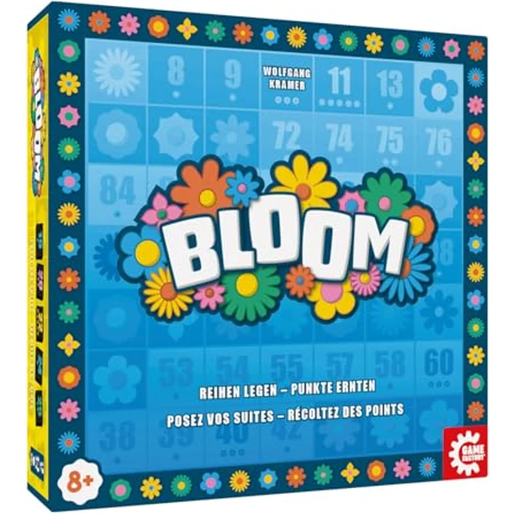 Game Factory 646078 Bloom, Legespiel mit Zahlen, Familienspiel ab 8 Jahren, für 2-5 Spieler, Gesellschaftsspiel, Brettspiel – Bild 1