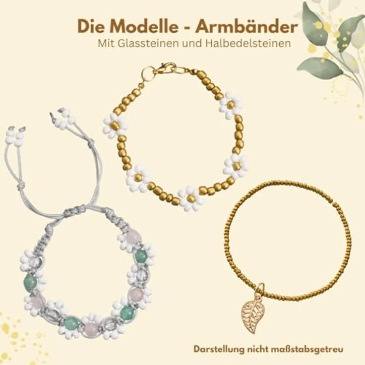 Frech Verlag TOPP Kreativbox Schmuckatelier, Bastelperlen Set mit Anleitungsbuch für 10 Schmuckstücke, bunt – Bild 5