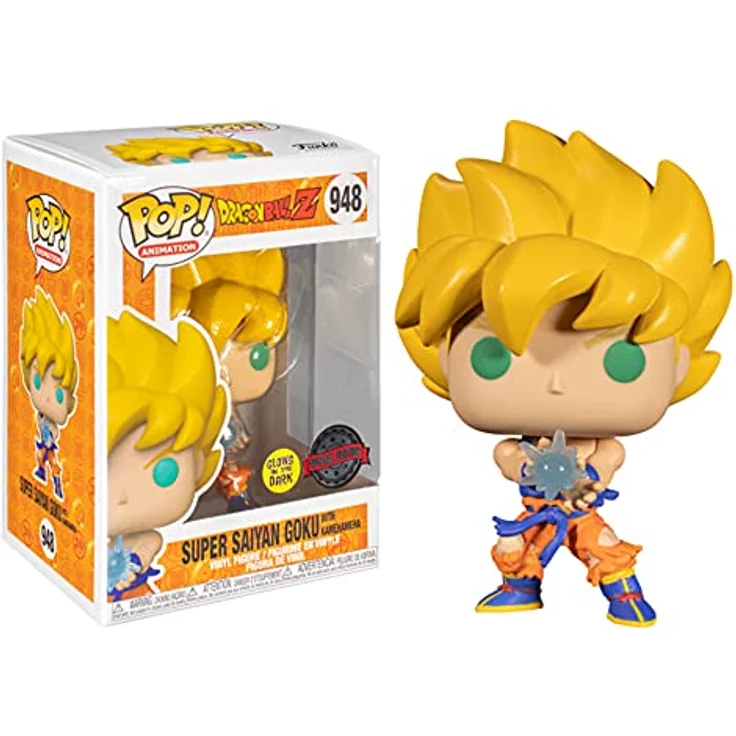 POP Dragon Ball Z – Bobble Head Nr. 948 – ssgoku w/kamehmawve (gw) Novelty Figur - Funko Pop Animation Dragon Ball Z SS Goku with Kamehameha (GW) Exklusiv – Bild 1