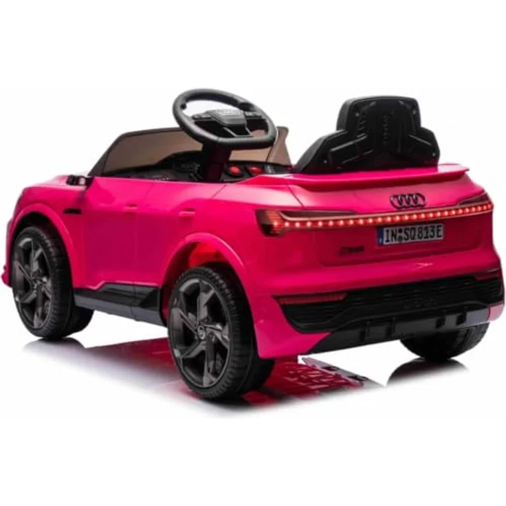 Vrooomy Audi SQ8 e-Tron Kinder Elektroauto 12V mit Fernbedienung, für 1 bis 5 Jahre, rosa, mit Scheinwerfern, MP3-Player und Soft-Start-Funktion – Bild 7