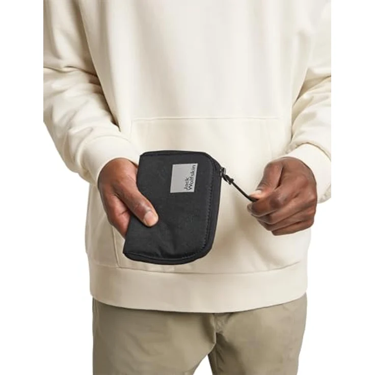 Jack Wolfskin Geldbörse Konya Wallet Black, Kinderportemonnaie aus robustem ARMATECH PLUS 600D-Gewebe – Bild 2