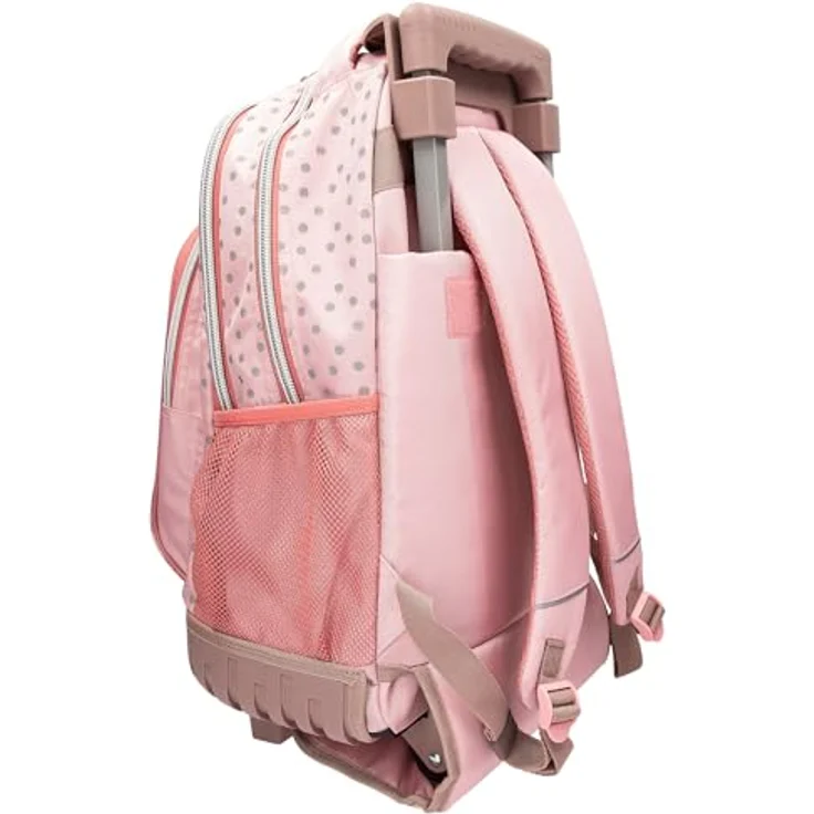 Depesche TOPModel Dots Schulrucksack Trolley, rosa, mit Glitzer, 2 Hauptfächern und Teleskopgriff, ca. 28 Liter Volumen – Bild 5