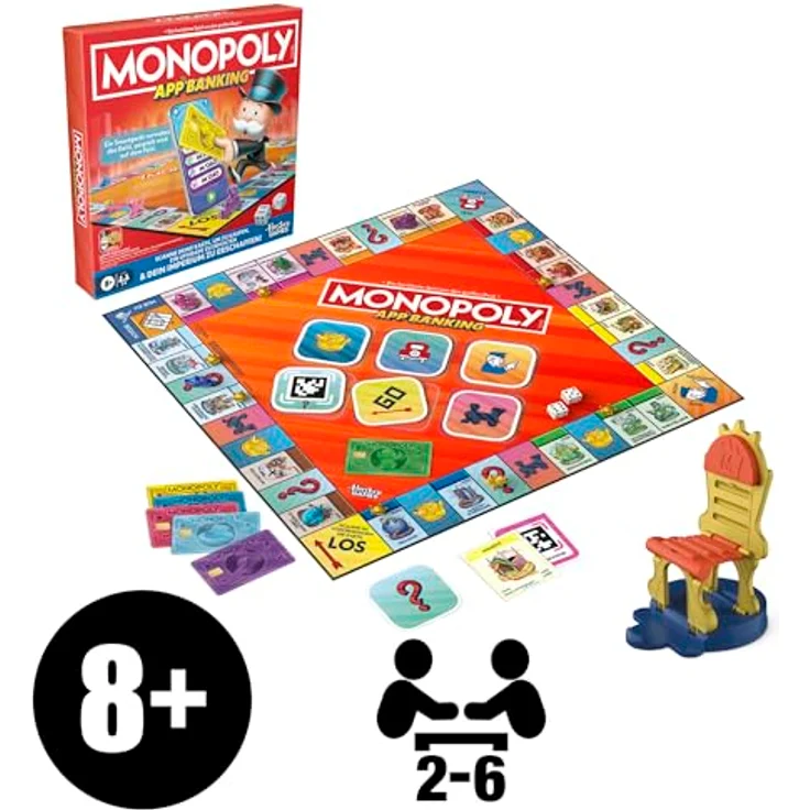 Monopoly App Banking Brettspiel - Deutsche Fassung, digital gesteuertes Geldmanagement, interaktive Minispiele, kein Bargeld erforderlich – Bild 2
