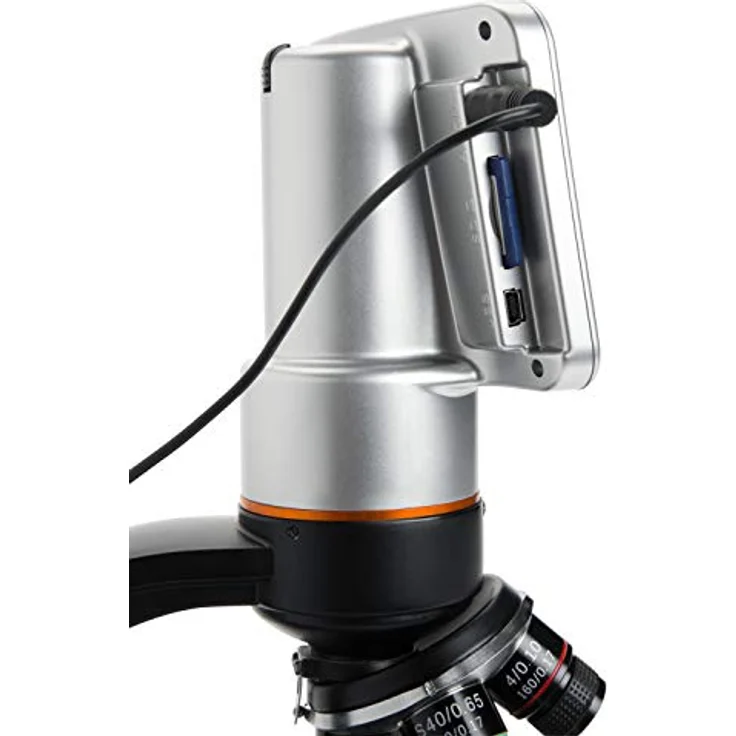 Celestron TetraView digitales Mikroskop mit 5 MP Kamera, 40-400x Vergrößerung, 4,3 Zoll Touchscreen, durchlicht LEDs, um 180° drehbarer Kopf – Bild 9