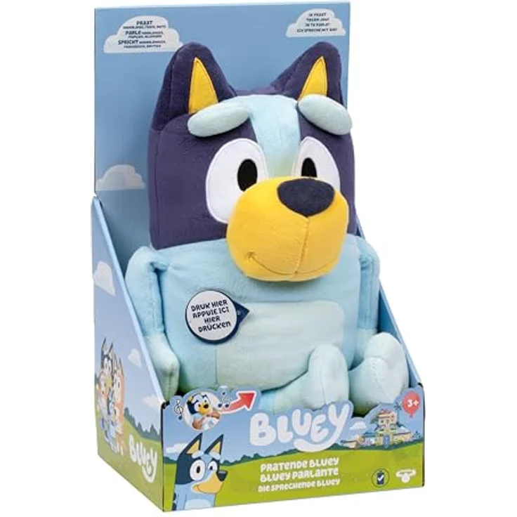 Moose Plüschfigur Bluey, sprechend mit 9 verschiedenen Sätzen, blau – Bild 2