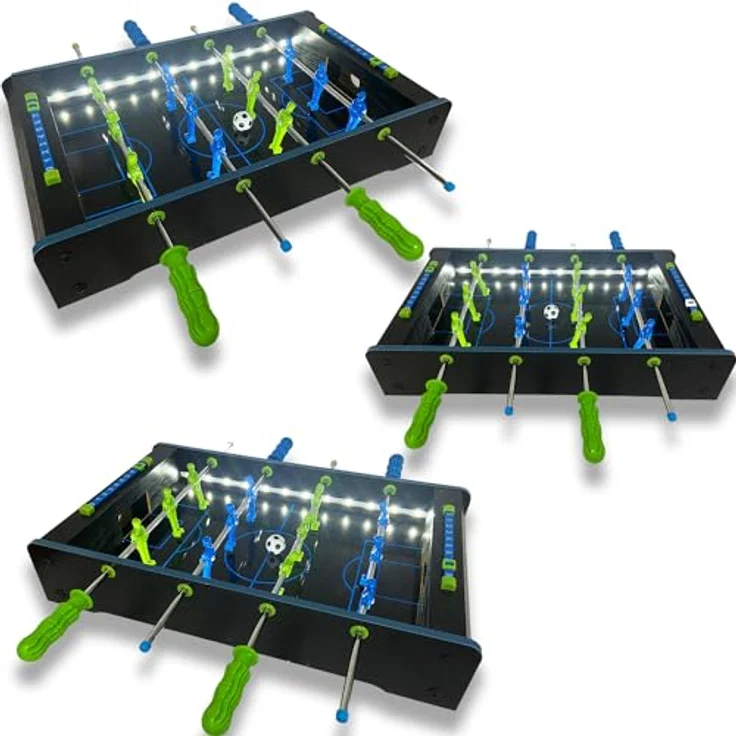 Mad Monkey 2000077 Tischkicker, Schwarz mit LED-Beleuchtung, für bis zu 4 Spieler, ideal für Kinder und Erwachsene – Bild 5