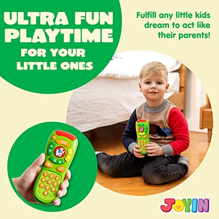 JOYIN Baby-Spielzeug Telefon, Musikspielzeug mit Fernbedienung und Lernfunktionen, grün, für Babys ab 6 Monaten – Bild 2