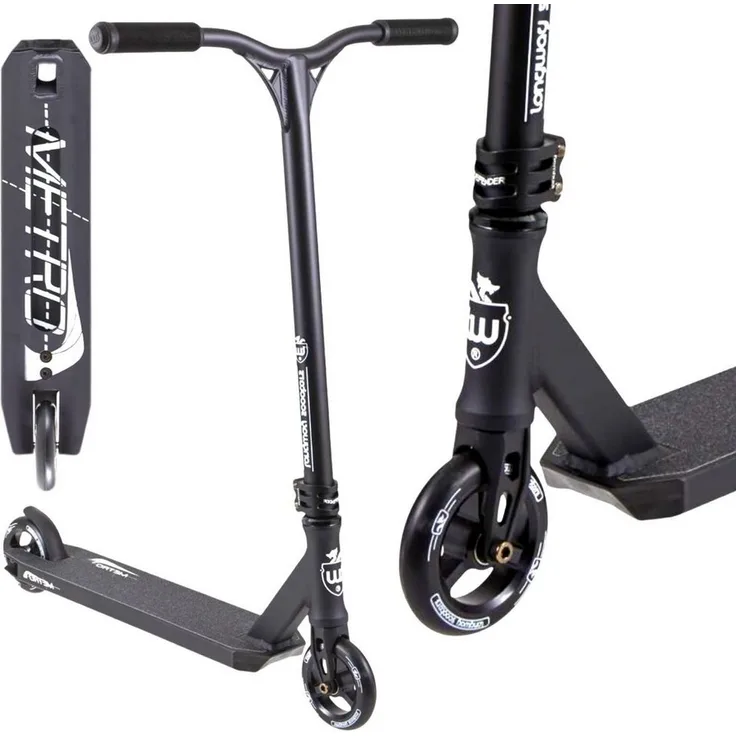 Longway Scooters Stuntscooter Longway Metro 2K19 Stunt-Scooter H=79cm Schwarz, Aluminium 6061, 110mm Rollendurchmesser, ABEC-9 Kugellager