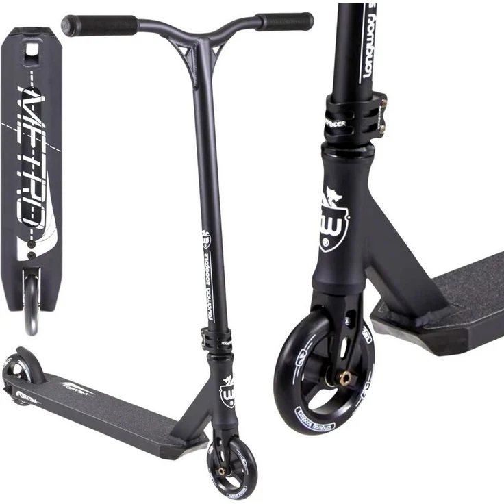 Longway Scooters Stuntscooter Longway Metro 2K19 Stunt-Scooter H=79cm Schwarz, Aluminium 6061, 110mm Rollendurchmesser, ABEC-9 Kugellager – Bild 1