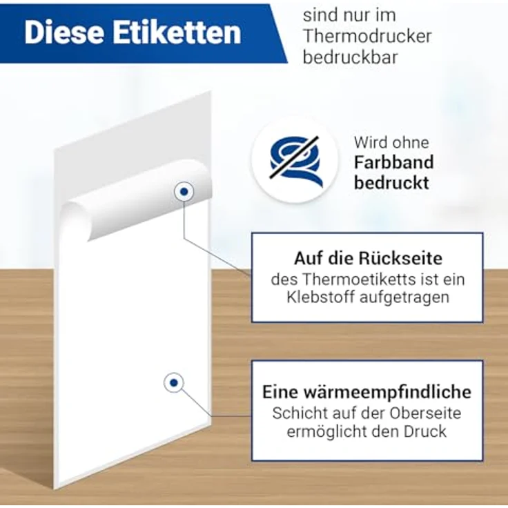 VIOKS Klebeetiketten 2100x Selbstklebend 57x32mm für Labeldrucker DHL & Etikettendrucker, beschreibbar, Premium-Qualität, perforiert – Bild 5