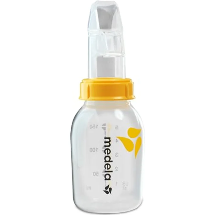 Medela SoftCup, Babyflasche 150 ml mit regulierbarem Milchfluss und gewölbtem Boden zur Fütterung bei Saugschwierigkeiten – Bild 1