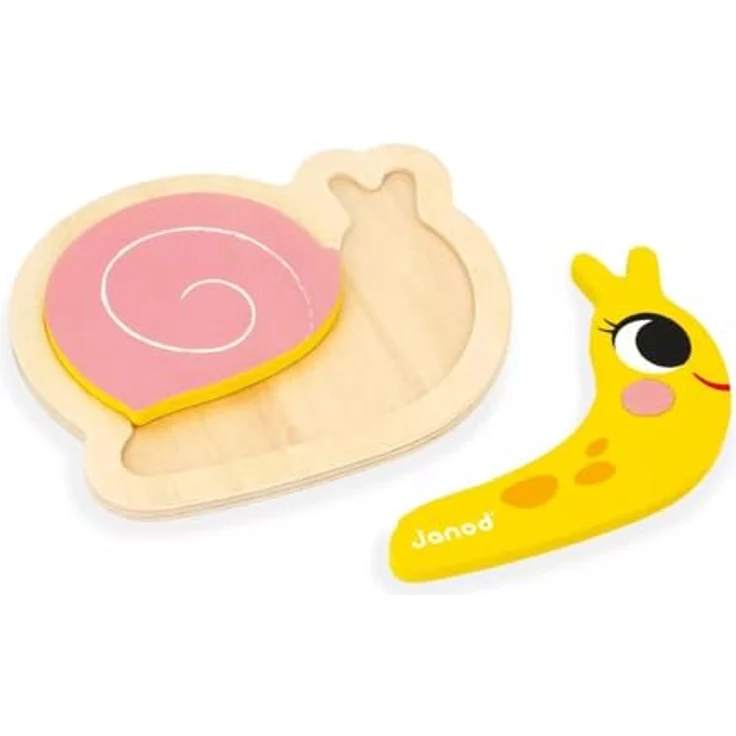 Janod - 4 Holzpuzzle mit 2 bis 5 Teilen - Puzzle zum Thema Gartentiere - Kinderspielzeug - Pädagogische Spiele - Baby- und Kleinkindspielzeug Ab 18 Monaten, J07116 - Lernspiel für Kleinkinder zur Förderung von Hand-Augen-Koordination und Feinmotorik – Bild 5