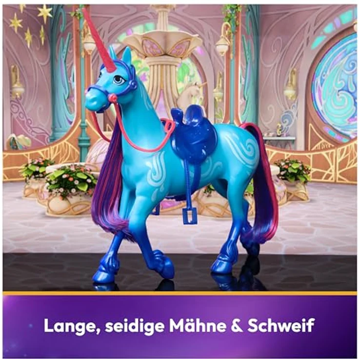 Spin Master Unicorn Academy - Einhorn River, Sammelfigur mit glitterigem Horn und buntem Pferdeschweif, inspiriert von der Netflix-Serie – Bild 3