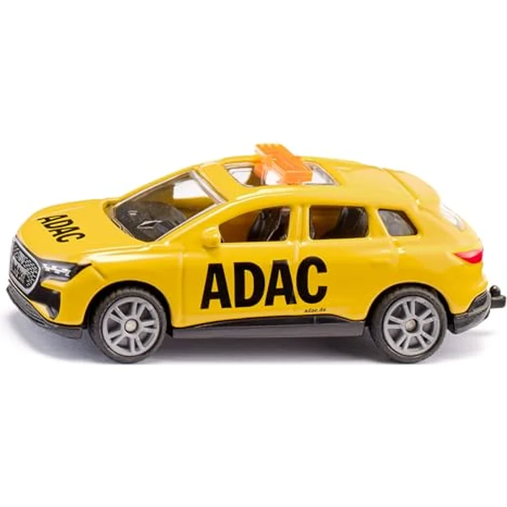 siku 1565, Audi Q4 e-tron ADAC Pannenhilfe, Spielzeug-Auto, Metall/Kunststoff, Gelb, Anhängerkupplung, Gummierte Reifen, Gelbe Signalbalken – Bild 1