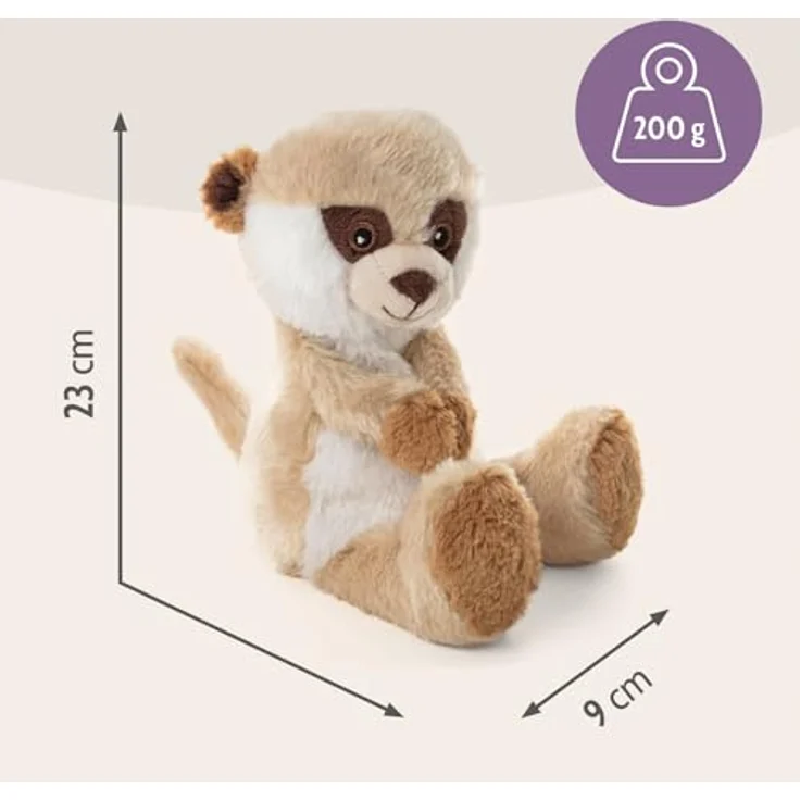 Habibi Premium MIDI Erdmännchen Wärmestofftier, Wärmekissen mit herausnehmbarem Körnerkissen, mikrowellengeeignet, kuscheliges Softtoy für Baby & Kind – Bild 3